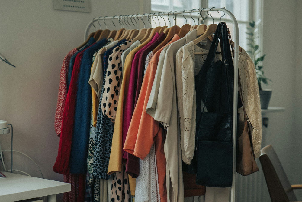 Clothing on a rack