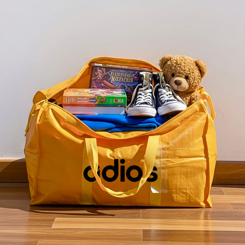 Adios Austin donation pickup bag for decluttering and reusing stuff in Texas